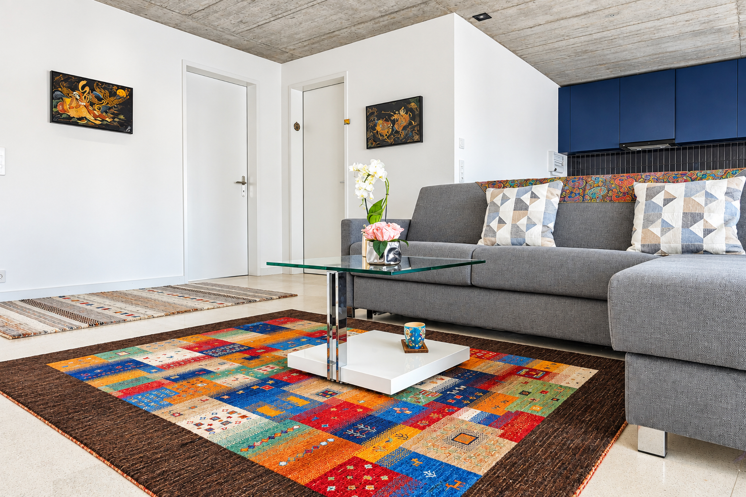 Wohnzimmer mit Teppich